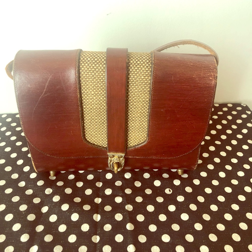 Vintage John Romain Leather Satchel Purse